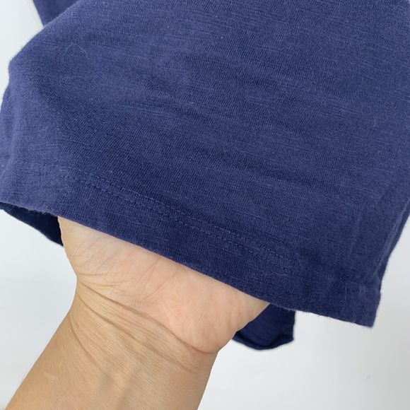 Lilly Pulitzer De Lago Tasstled Dress Flare sleeves Navy Blue Cotton Modal - Picture 7 of 10